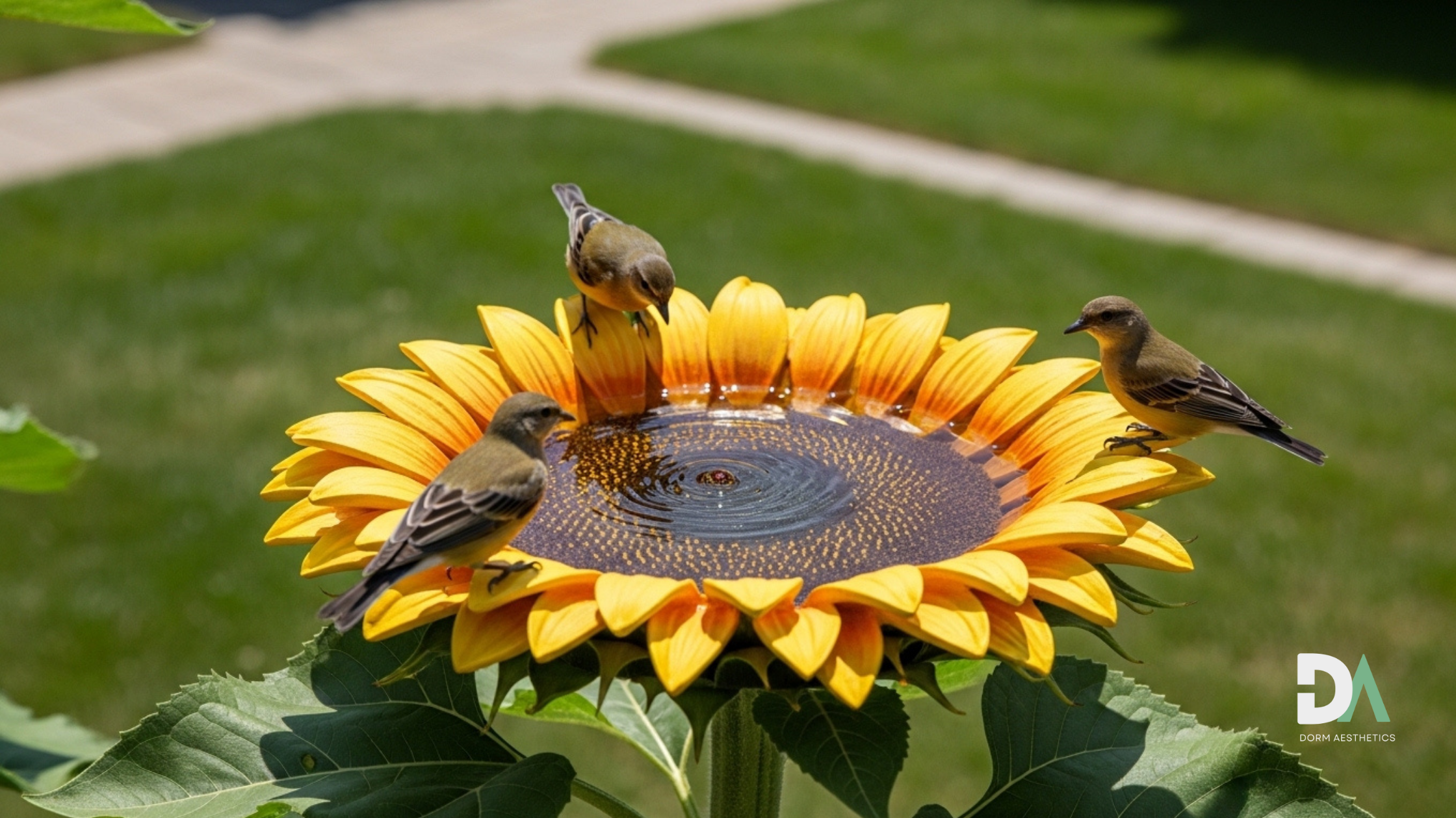 flower bird bath ideas