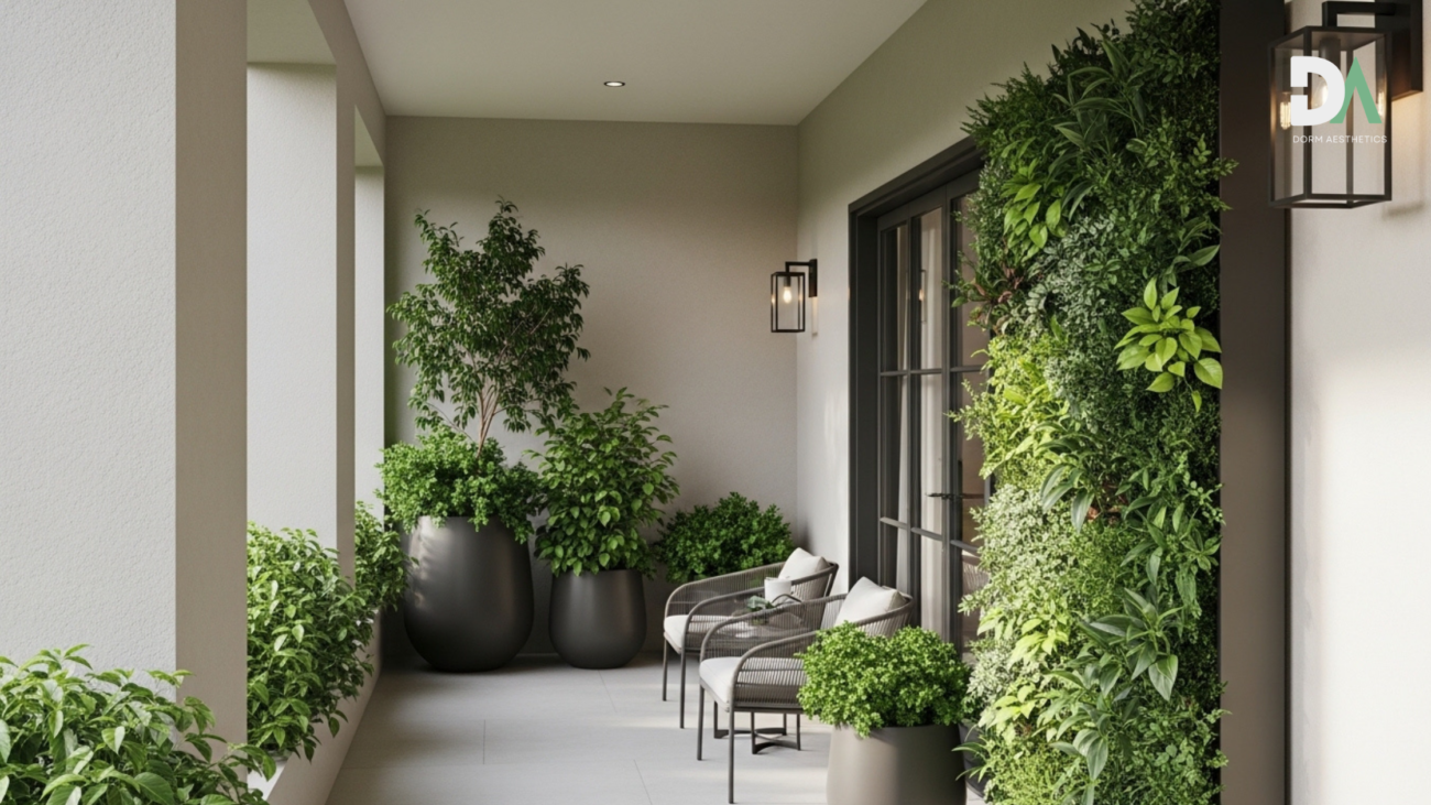 Modern Greenery-Focused Porch