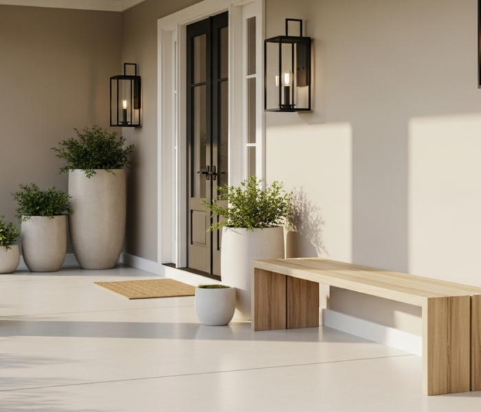 Minimalist Neutral Porch with Clean Lines
