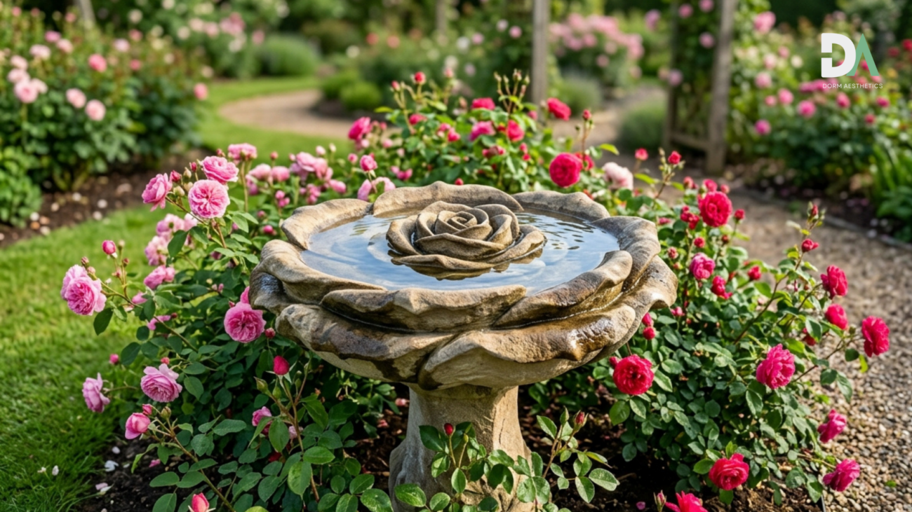 Daisy Flower Bird Bath