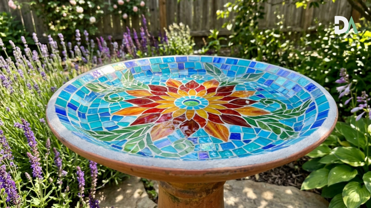 flower bird bath ideas