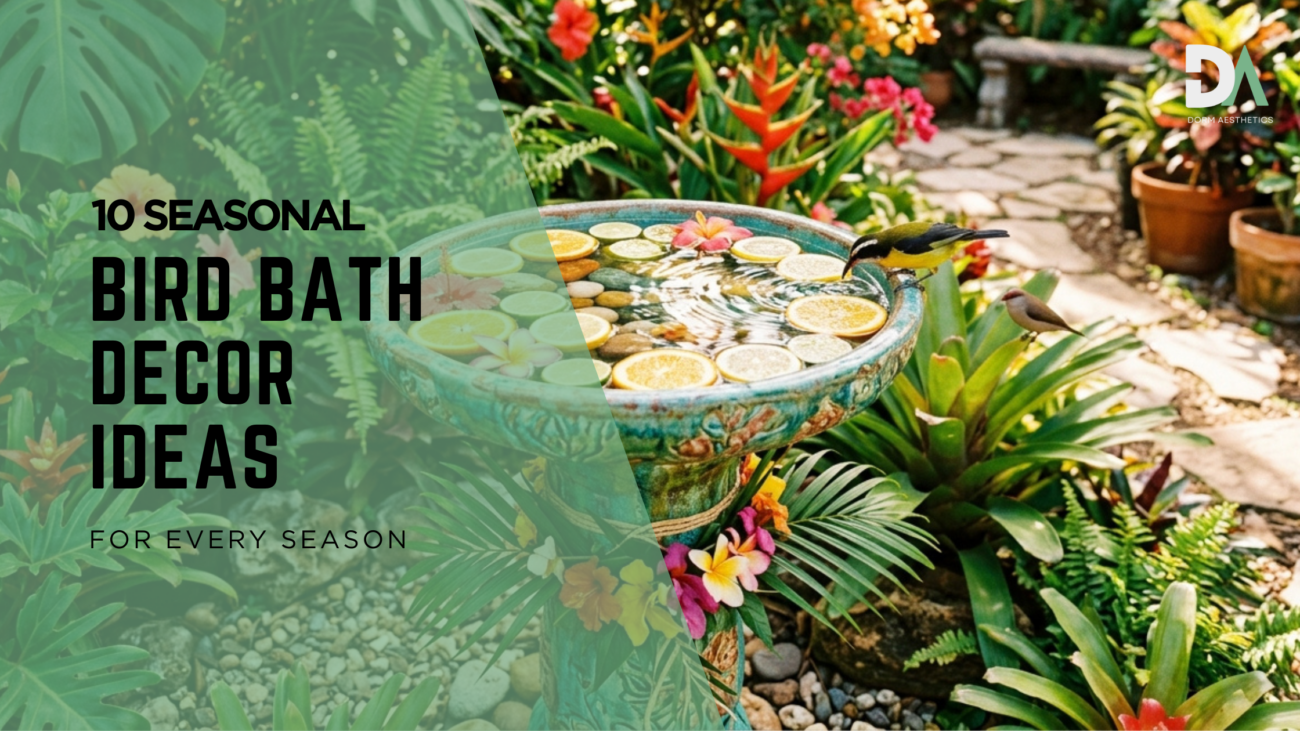 seasonal bird bath decor ideas