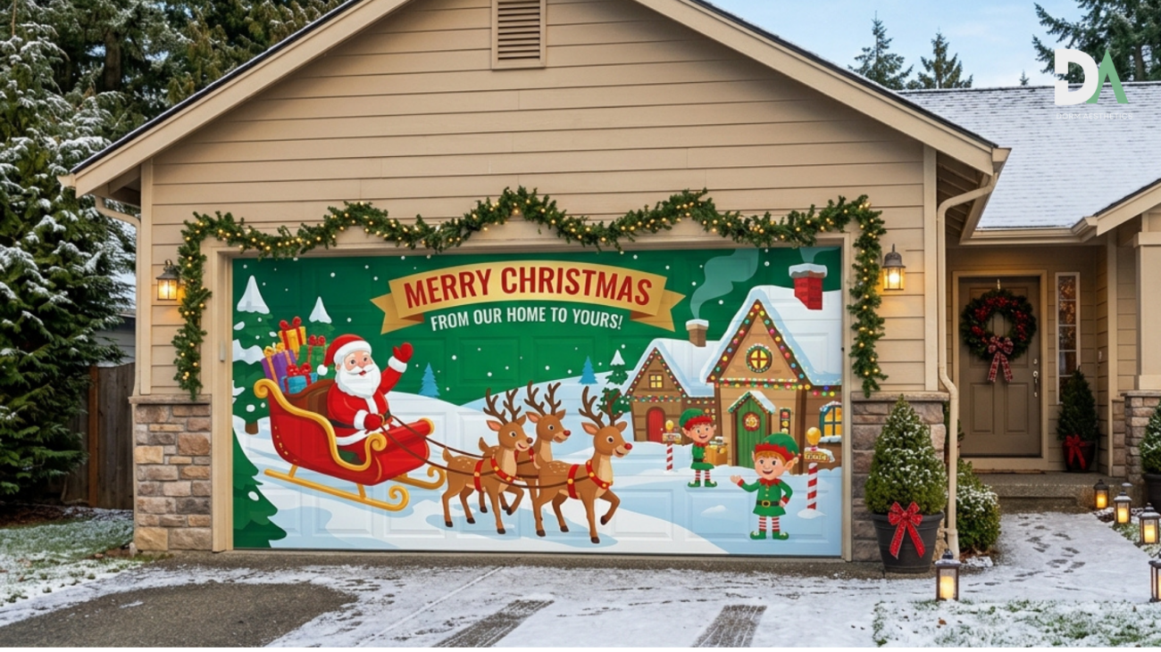 seasonal garage door decor ideas