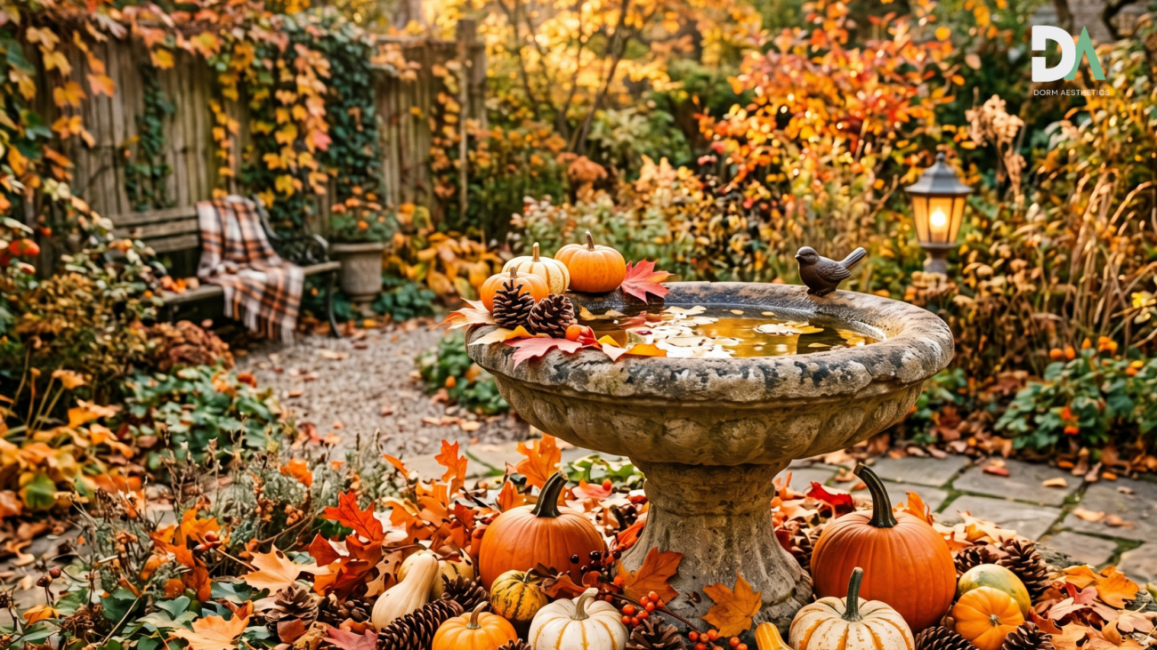 easonal bird bath decor ideas